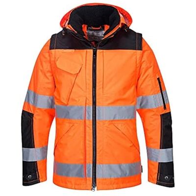 Portwest Pro Hi-Vis C469OBRL Veste 3 en 1 Taille L Couleur : orange/noir Portwest Pro Hi-Vis C469OBRL Veste 3 en 1 Taille L Couleur : orange/noir