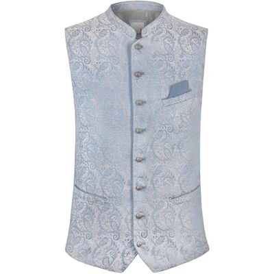 Bergfeuer Gilet traditionnel Silvano, bleu fumée, 58 Bergfeuer Gilet traditionnel Silvano, bleu fumée, 58
