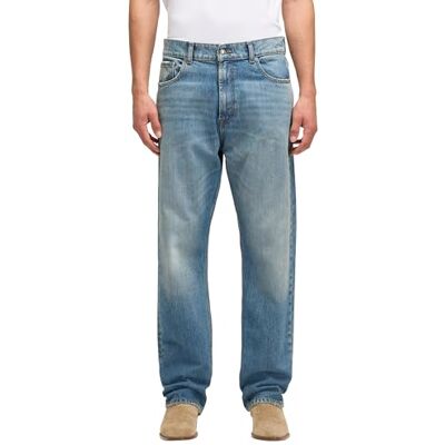 7 For All Mankind Coupe droite moderne West Village, Bleu moyen., 40W 7 For All Mankind Coupe droite moderne West Village, Bleu moyen., 40W