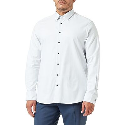 bugatti Chemise décontractée à manches 1:1 pour homme, Blanc-10, XL bugatti Chemise décontractée à manches 1:1 pour homme, Blanc-10, XL