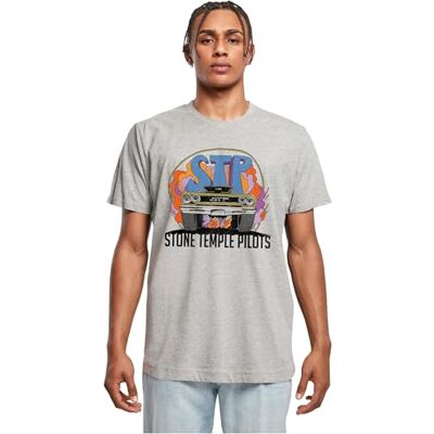 MERCHCODE T-shirt Stone Temple Pilots Vintage Muscle Coupe droite 100% coton, gris, L MERCHCODE T-shirt Stone Temple Pilots Vintage Muscle Coupe droite 100% coton, gris, L