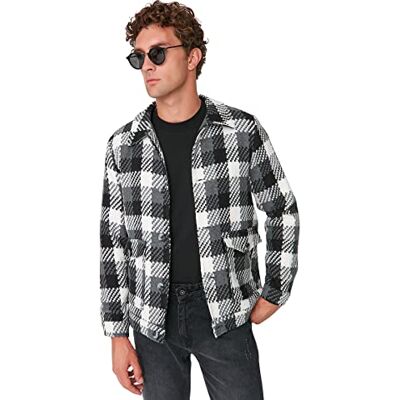 Trendyol Veste D'hiver À Carreaux À Col Chemise Manteau Homme (lot de 1) Trendyol Veste D'hiver À Carreaux À Col Chemise Manteau Homme (lot de 1)
