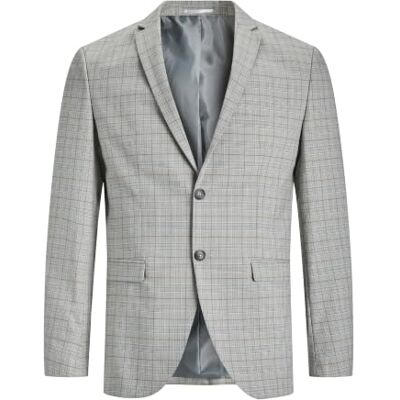 JACK & JONES Jprsolaris Blazer Sn Veste à carreaux pour homme, Moonstruck/carreaux : coupe super ajustée, 56 JACK & JONES Jprsolaris Blazer Sn Veste à carreaux pour homme, Moonstruck/carreaux : coupe super ajustée, 56