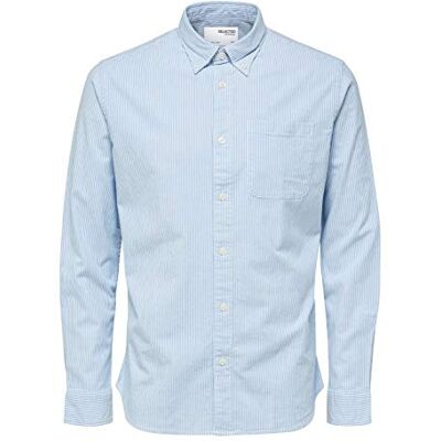 SELECTED HOMME Chemise Homme en coton biologique Oxford, Skyway., M SELECTED HOMME Chemise Homme en coton biologique Oxford, Skyway., M