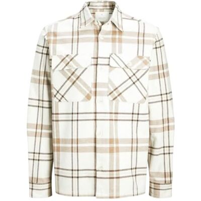 JACK & JONES Jprraymond Lot de 2 blousons, à carreaux, pour homme, Cloud Dancer/Fit : coupe confortable, XL JACK & JONES Jprraymond Lot de 2 blousons, à carreaux, pour homme, Cloud Dancer/Fit : coupe confortable, XL