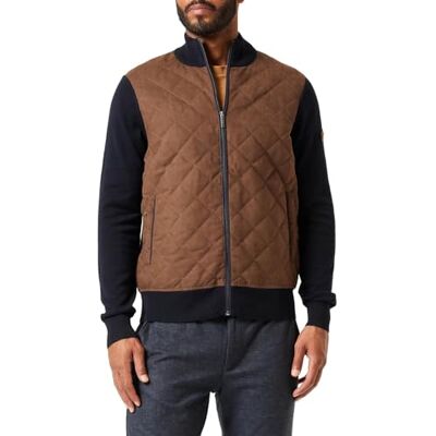 bugatti Cardigan en tricot pour homme, Marron 80, S bugatti Cardigan en tricot pour homme, Marron 80, S
