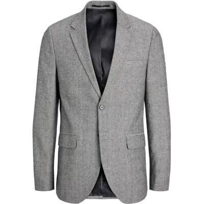JACK & JONES Jprmartin Do01 Sn Blazer d'hiver en tweed, Ultimate Grey, 56 JACK & JONES Jprmartin Do01 Sn Blazer d'hiver en tweed, Ultimate Grey, 56