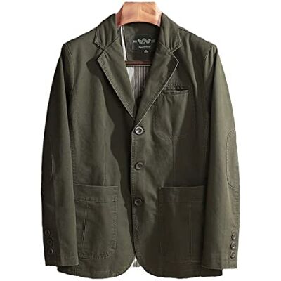 WarsoniodSona Hommes Casual Blazer Plus La Taille Style Italien Gentleman Business Revers Lâche Casual Slim Fit Trois Boutons Blazer Léger Voyage d'affaires Blazer Veste,Vert,XL WarsoniodSona Hommes Casual Blazer Plus La Taille Style Italien Gentleman Business Revers Lâche Casual Slim Fit Trois Boutons Blazer Léger Voyage d'affaires Blazer Veste,Vert,XL