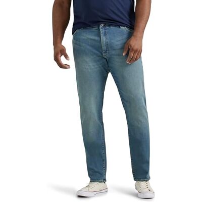 Lee Men's Big & Tall Extreme Motion Athletic Taper Jean Mega 52W x 32L Lee Men's Big & Tall Extreme Motion Athletic Taper Jean Mega 52W x 32L