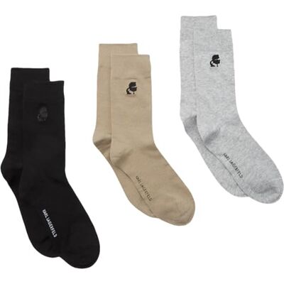 KARL LAGERFELD International B.V. K/Kameo Lot de 3 paires de chaussettes pour homme Multicolore Taille 39-42, multicolore, 39 EU KARL LAGERFELD International B.V. K/Kameo Lot de 3 paires de chaussettes pour homme Multicolore Taille 39-42, multicolore, 39 EU