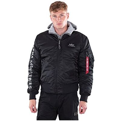 Alpha Blouson aviateur pour homme, noir/gris, XL Alpha Blouson aviateur pour homme, noir/gris, XL
