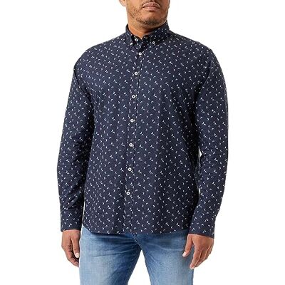 bugatti Chemise de loisirs à manches 1:1 pour homme, Marine-390, M bugatti Chemise de loisirs à manches 1:1 pour homme, Marine-390, M