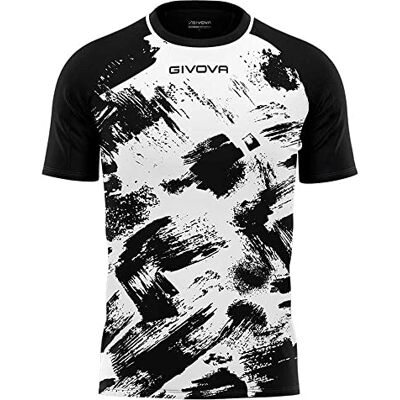 Givova Chemise unisexe Art Interlock M/C T, blanc/noir, 3XL Givova Chemise unisexe Art Interlock M/C T, blanc/noir, 3XL