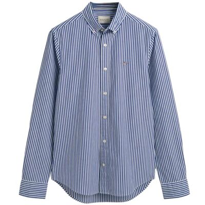 GANT T-shirt Slim À Rayures Poplin Chemise à rayures coupe étroite Homme GANT T-shirt Slim À Rayures Poplin Chemise à rayures coupe étroite Homme