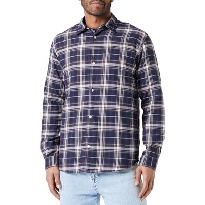 JACK & JONES Jorjoshua Chemise à carreaux pour homme, Outer Space, S JACK & JONES Jorjoshua Chemise à carreaux pour homme, Outer Space, S