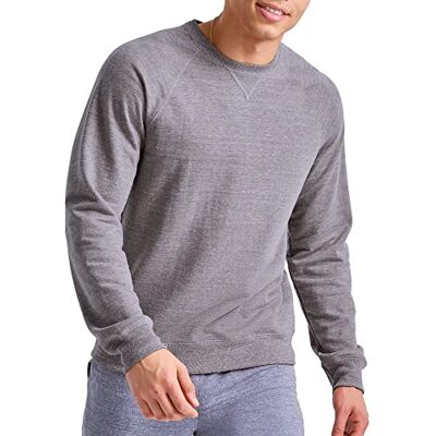 Hanes Men's Crewneck Sweatshirt, Tri-Blend French Terry, Black 50R Pe Heather, Medium Hanes Men's Crewneck Sweatshirt, Tri-Blend French Terry, Black 50R Pe Heather, Medium