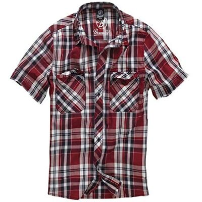 Brandit Roadstar Shirt Chemise Homme, Rouge/Noir/Blanc, XXL Brandit Roadstar Shirt Chemise Homme, Rouge/Noir/Blanc, XXL