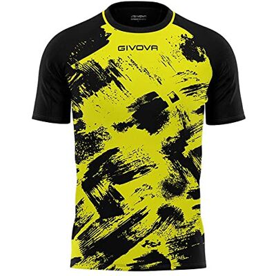 Givova Shirt Art Interlock unisexe, Jaune fluo/noir, M Givova Shirt Art Interlock unisexe, Jaune fluo/noir, M