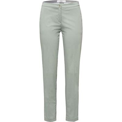 BRAX Pantalon uni Maron Chino pour femme, Vert menthe, 25W / 30L BRAX Pantalon uni Maron Chino pour femme, Vert menthe, 25W / 30L