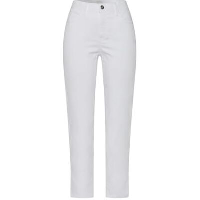 BRAX Jean court Style Mary S à cinq poches en denim ultra léger, 99 blanc, 36W / 30L BRAX Jean court Style Mary S à cinq poches en denim ultra léger, 99 blanc, 36W / 30L