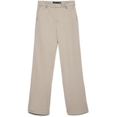 VERO MODA Vmmaya Kiara Mw Pantalon droit, Jupe Moon., S / 30L VERO MODA Vmmaya Kiara Mw Pantalon droit, Jupe Moon., S / 30L