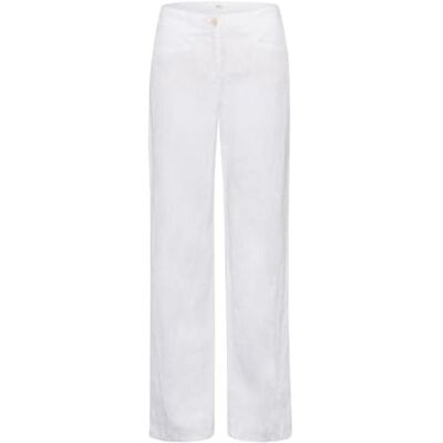 BRAX Pantalon Farina Pure Linen pour femme, 99, blanc, 29W / 32L BRAX Pantalon Farina Pure Linen pour femme, 99, blanc, 29W / 32L