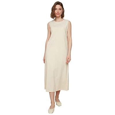 Trendyol Doublure Sans Manches Beige T-shirt Tunic Femme Trendyol Doublure Sans Manches Beige T-shirt Tunic Femme