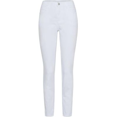BRAX Jean style Mary S élégant et sportif à cinq poches pour femme, Blanc., 36W / 34L BRAX Jean style Mary S élégant et sportif à cinq poches pour femme, Blanc., 36W / 34L