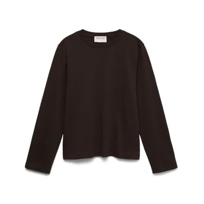 VERO MODA Awnaima Ls Boxy T-shirt à col rond et col rond pour femme VERO MODA Awnaima Ls Boxy T-shirt à col rond et col rond pour femme