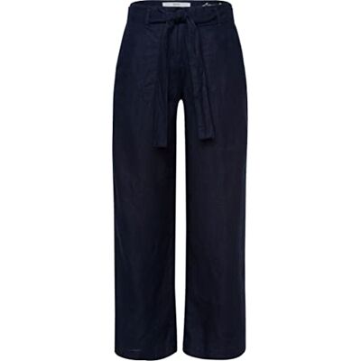 BRAX Pantalon court en lin pour femme Style Maine S, bleu marine, 27W / 32L BRAX Pantalon court en lin pour femme Style Maine S, bleu marine, 27W / 32L