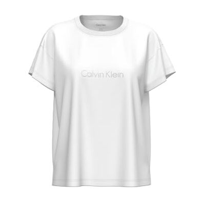 Calvin T-shirt décontracté LV00QS7593 pour femme, blanc (blanc classique), taille S Calvin T-shirt décontracté LV00QS7593 pour femme, blanc (blanc classique), taille S