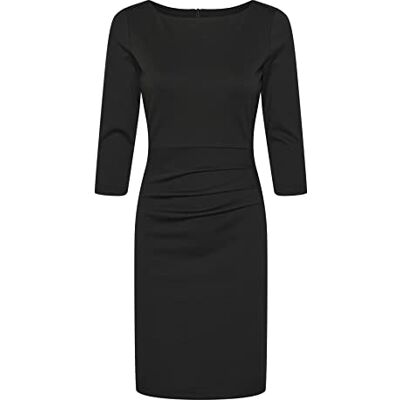 KAFFE Women's Knee Length Coctail Dress 3/4 Sleeves Tight Fitting Cocktail Dress Femme KAFFE Women's Knee Length Coctail Dress 3/4 Sleeves Tight Fitting Cocktail Dress Femme