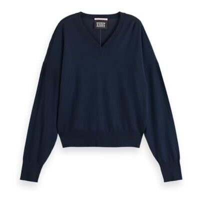 Scotch & Soda Core Pull Décontracté À Col en V Sweat-shirt Femme (lot de 1) Scotch & Soda Core Pull Décontracté À Col en V Sweat-shirt Femme (lot de 1)