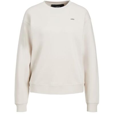 JACK & JONES JJXX Jxabbie Ls Rel Every Brush Crew Noos Sweat-shirt pour femme, Moonbeam/imprimé : logo Jjxx noir, XL JACK & JONES JJXX Jxabbie Ls Rel Every Brush Crew Noos Sweat-shirt pour femme, Moonbeam/imprimé : logo Jjxx noir, XL