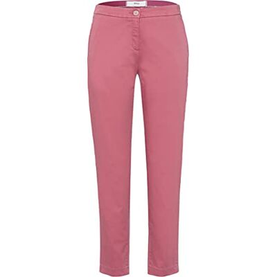 BRAX Pantalon chino uni style Maron pour femme, Magnolia, 32 BRAX Pantalon chino uni style Maron pour femme, Magnolia, 32