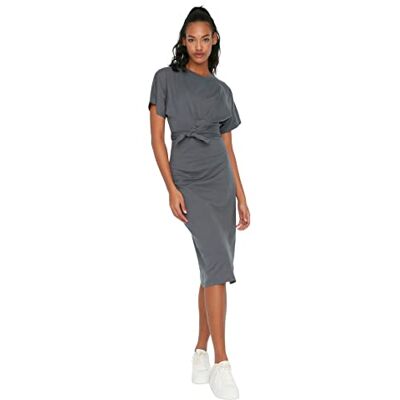Trendyol Robe Trapèze Droite Midi Robe Femme Trendyol Robe Trapèze Droite Midi Robe Femme