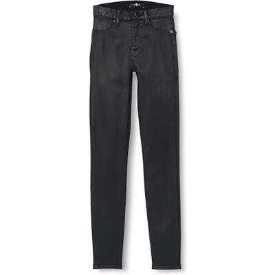 7 For All Mankind HW Skinny Coated Slim Illusion Short, Black, Regular aux Femmes, Noir, 23W / 23L 7 For All Mankind HW Skinny Coated Slim Illusion Short, Black, Regular aux Femmes, Noir, 23W / 23L