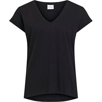 Vila - T-shirt V-neck viDreamers New - Noir - Femmes Vila - T-shirt V-neck viDreamers New - Noir - Femmes