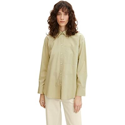TOM TAILOR Denim Dames T-shirt avec logo imprimé 1033607, 30027 Amber Orange, S TOM TAILOR Denim Dames T-shirt avec logo imprimé 1033607, 30027 Amber Orange, S