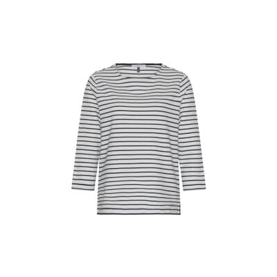BRAX Sweat-shirt à rayures Bonnie pour femme, bleu marine, 44 BRAX Sweat-shirt à rayures Bonnie pour femme, bleu marine, 44