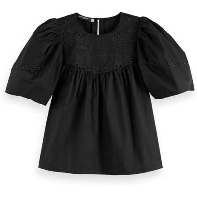 Scotch & Soda Cotton Twill Embroidered Top haut Femme Scotch & Soda Cotton Twill Embroidered Top haut Femme