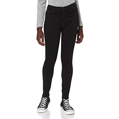 7 For All Mankind Jean Hw Skinny Crop pour femme, Noir (Black Lq)., 25W / 27L 7 For All Mankind Jean Hw Skinny Crop pour femme, Noir (Black Lq)., 25W / 27L