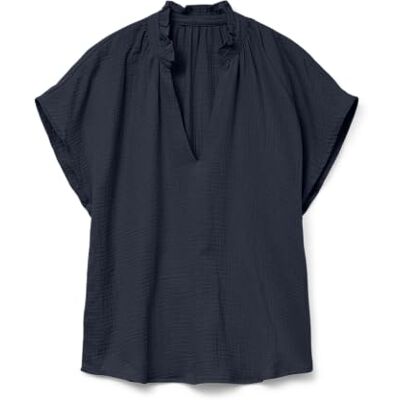 VERO MODA Vmnatali SL V-Neck Top Wvn, Blazer Bleu Marine, M Femme VERO MODA Vmnatali SL V-Neck Top Wvn, Blazer Bleu Marine, M Femme