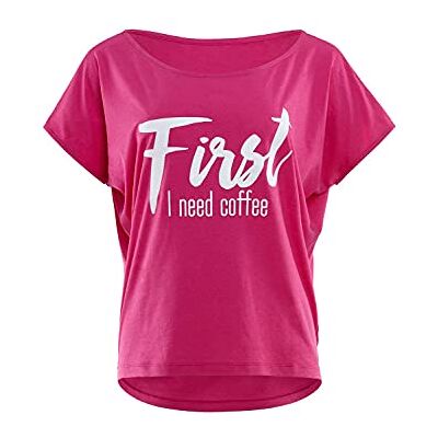 WINSHAPE Damen Ultra leichtes MCT002 T-shirt en modal First I Need Coffee à paillettes pour femme Rose profond Taille XXL WINSHAPE Damen Ultra leichtes MCT002 T-shirt en modal First I Need Coffee à paillettes pour femme Rose profond Taille XXL