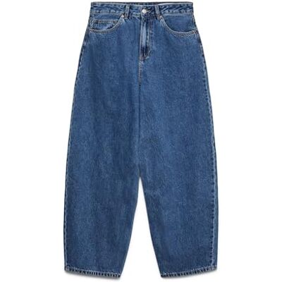 VERO MODA Vmbillie Hr Barrel ANK Jeans Mix Ga Noos pour femme Vmbillie Taille haute Coupe baril, denim bleu médium, 27W / 32L VERO MODA Vmbillie Hr Barrel ANK Jeans Mix Ga Noos pour femme Vmbillie Taille haute Coupe baril, denim bleu médium, 27W / 32L