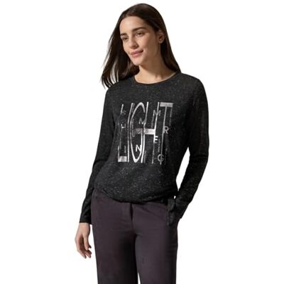 Cecil B322353 T-shirt à paillettes avec imprimé feuille Femme Cecil B322353 T-shirt à paillettes avec imprimé feuille Femme