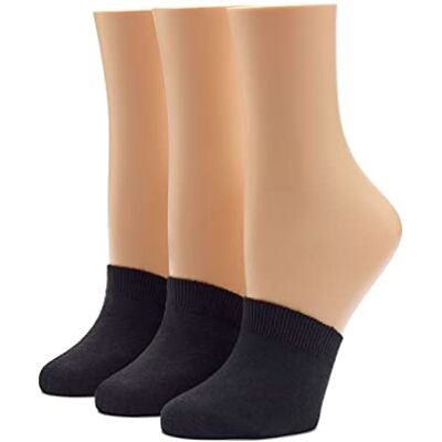 HUE Lot de 3 protège-orteils en coton pour femme, noir, taille unique, Noir, taille unique HUE Lot de 3 protège-orteils en coton pour femme, noir, taille unique, Noir, taille unique