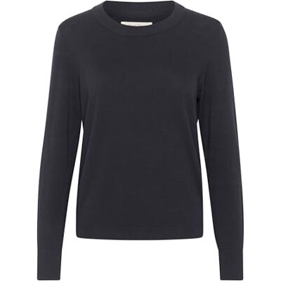 Part Two Pull À Manches Longues pour Femme Coupe Ajustée Col Rond Rayé Longueur des Hanches Pull Femme Part Two Pull À Manches Longues pour Femme Coupe Ajustée Col Rond Rayé Longueur des Hanches Pull Femme