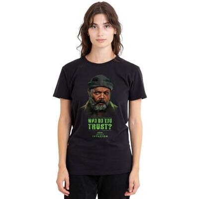 Marvel Secret Invasion Who Do You Trust T-shirt pour femme Noir Taille XXL, Noir, XXL Marvel Secret Invasion Who Do You Trust T-shirt pour femme Noir Taille XXL, Noir, XXL