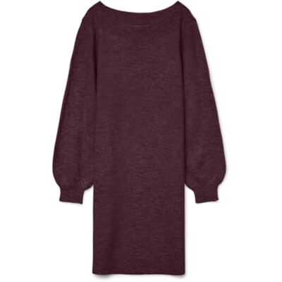 VERO MODA Vmlefile Balloon Ls Boatneck Dress Noos Vmlefile Balloon Ls Robe à col bateau Noos Femme (lot de 1) VERO MODA Vmlefile Balloon Ls Boatneck Dress Noos Vmlefile Balloon Ls Robe à col bateau Noos Femme (lot de 1)